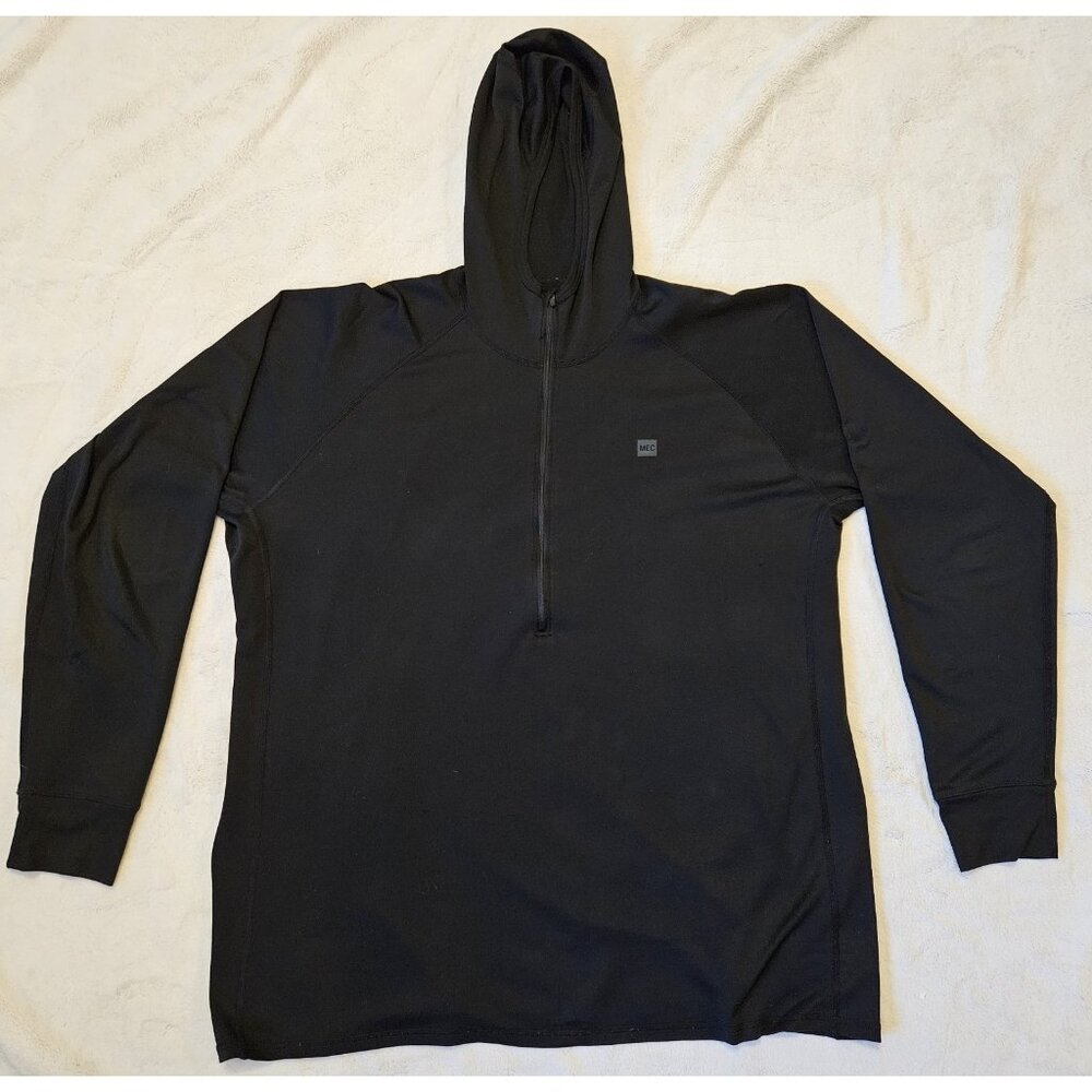 MEC POLARTEC Hoodie Men's MEDIUM Half Zip Active Hooded Size XXL